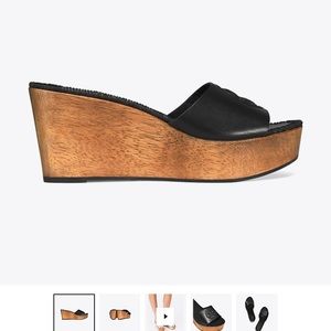 Tory Burch patty wedge size 7 black